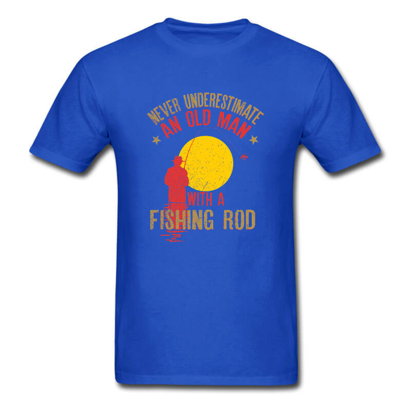 Never Underestimate An Old Man With A Fishing Rod Gift For Fish Lovers  Zeepec Custom T Shirts